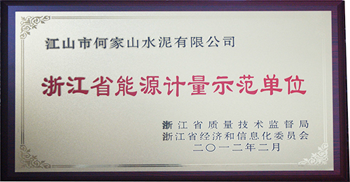浙江省能源计量示范单位奖牌（2012年）